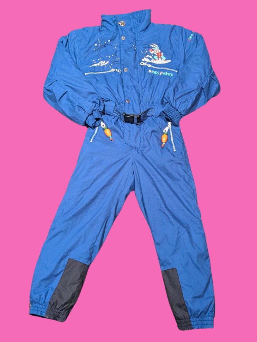 Vintage 1995 Original Clothes Bugs Bunny Snow Suit For Kids Size 8 Years Old